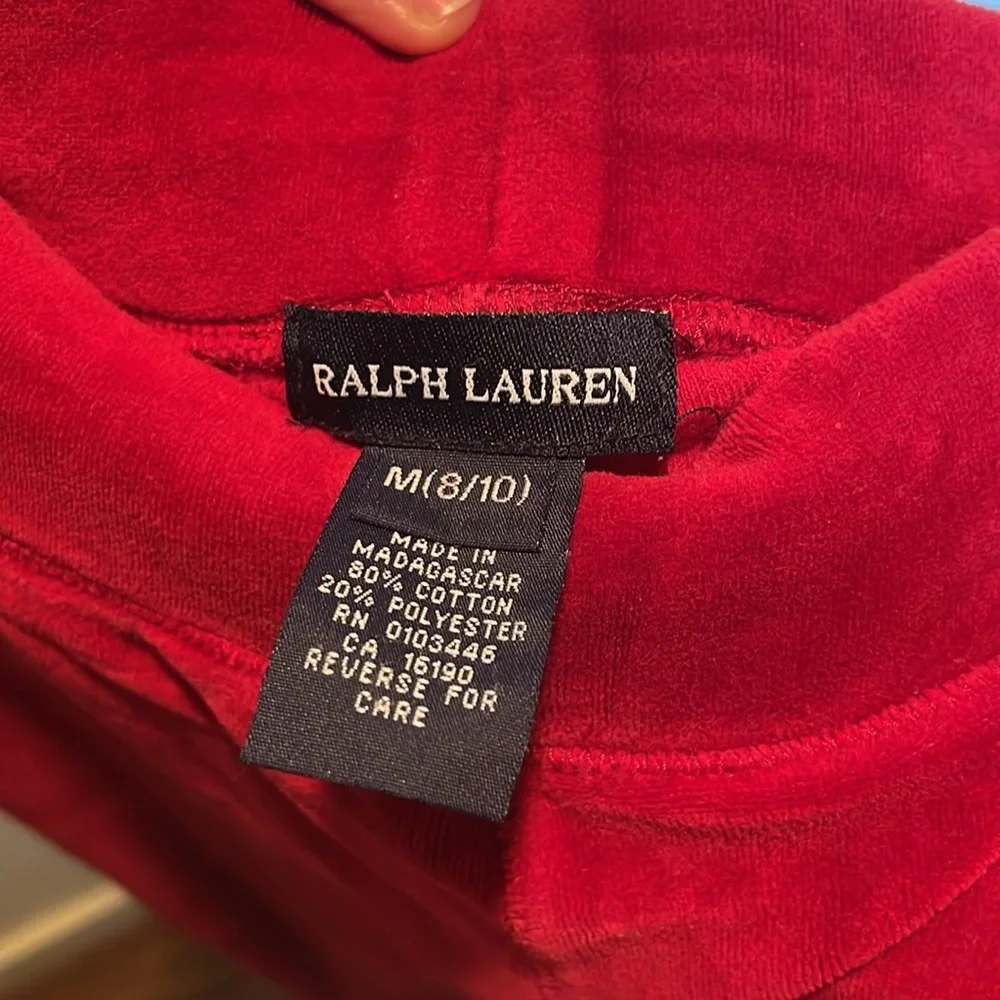 Ralph Lauren Girls Red Sweatpants